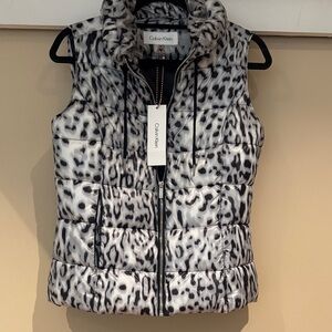 Calvin Klein Monochrome Animal Print Puffer Vest